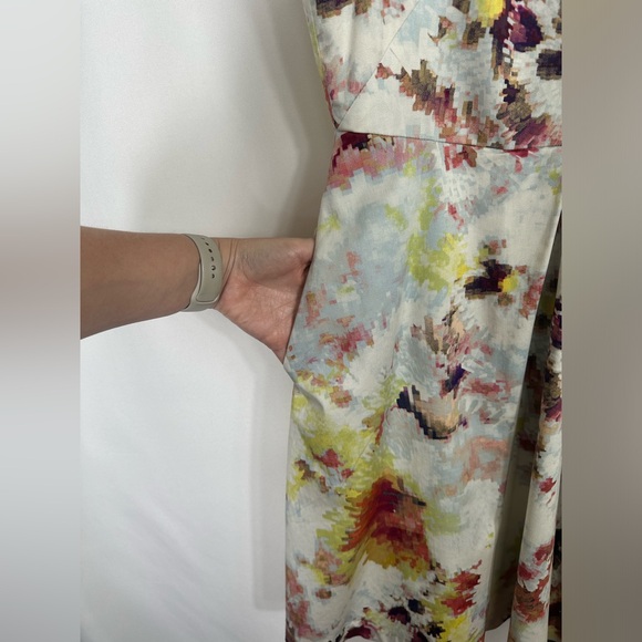 Hunter Bell for Anthropologie Size 4 Kukka Tea Dress Abstract Floral Print - Picture 5 of 14
